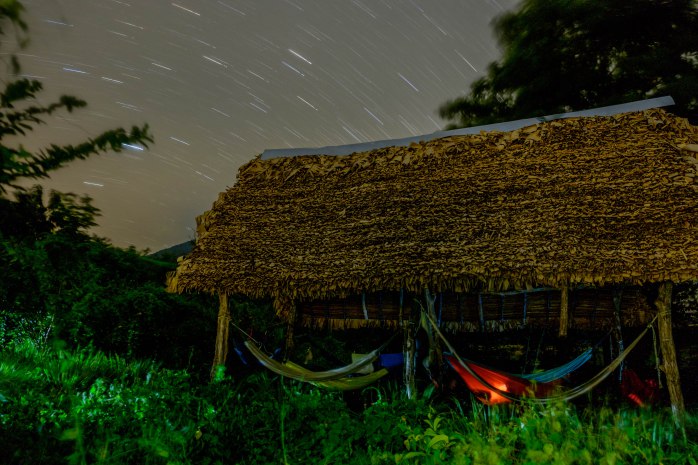 Hammock Dorm at night